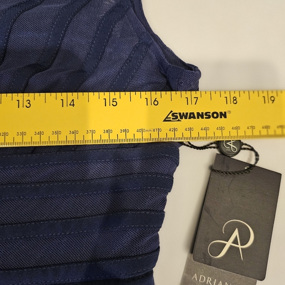 Adrianna Papell Navy Blue Backless Dress - Picture 6 of 8